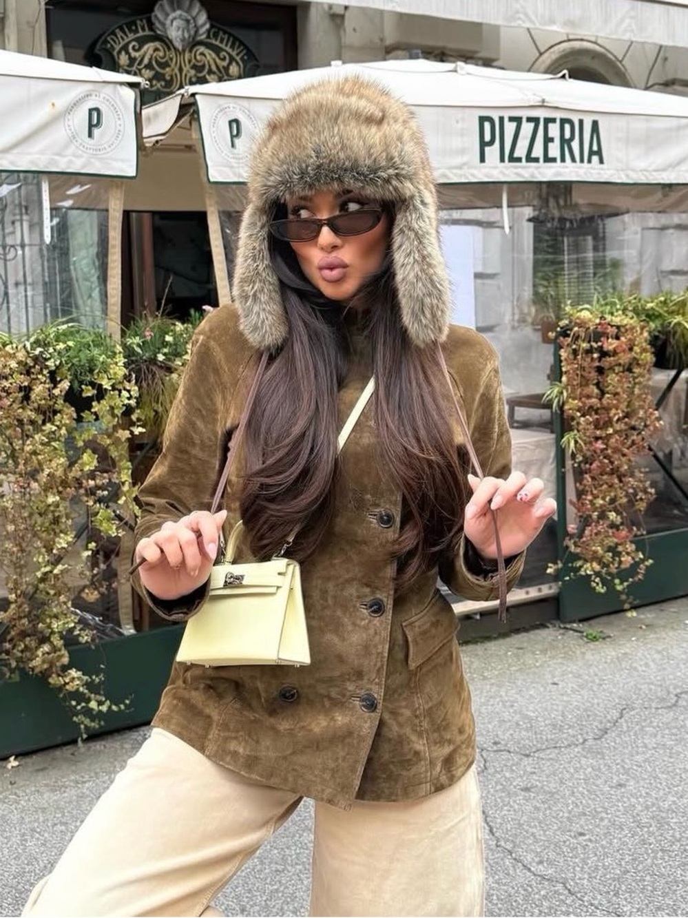 ZARA 100% SUEDE LEATHER FITTED JACKET